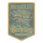 Original Recipe Brewing Company Beer Plaque, Finish, Standard Wall 1-line Bronze Verdigris