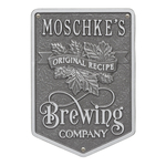 Original Recipe Brewing Company Beer Plaque, Finish, Standard Wall 1-line Pewter & Silver