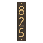 Delaware Modern Personalized Vertical Wall Plaque Aged Bronze