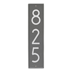 Delaware Modern Personalized Vertical Wall Plaque Pewter & Silver