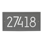 Rectangle Modern Personalized Wall Plaque Pewter & Silver