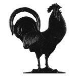 Large Black Country Bell with Black Rooster