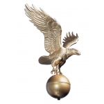 12 in. Medium Flagpole Eagle Bronze Gold