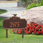 Chickadee Ivy Garden 1-Line Lawn Plaque Antique Copper 3