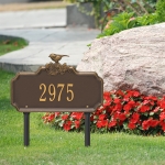 Chickadee Ivy Garden 1-Line Lawn Plaque Bronze & Gold 4