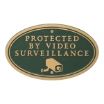 Green & Gold Surveillance Camera Plaque