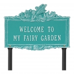 Turquoise Welcome to my Garden Plaque