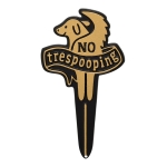 No Trespooping in Lawn Sign in Black & Gold