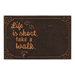 Life is Short Take a Walk Leash Hook with Photo in Oil-Rubbed Bronze Ready for a Picture