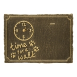 Time For A Walk Pet Photo Wall Clock in Antique Brass Ready for a Picture