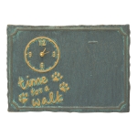 Time For A Walk Pet Photo Wall Clock in Bronze Verdigris ready for picture
