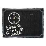 Time For A Walk Pet Photo Wall Clock in Black & White ready for a Picture
