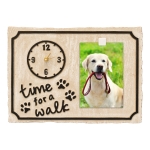 Time For A Walk Pet Photo Wall Clock with Duke