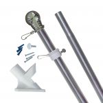 6ft. Silver All American Flagpole Kit -1
