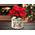 Personalized Poinsettia 2 Gallon Crock w/ Multi-Color Etching in a Setting.