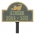 Bronze Verdigris Cat Arch Lawn Memorial Marker on Stake