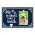 Life is Short Take a Walk Leash Hook with Photo in Dark Blue & White with a picture of Duke a Golden Retriever