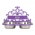 Personalized Wall Mounted Pet Feeder in Purple & White
