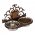 Monogram Wall Mounted Pet Feeder in Antique Copper with View form Left
