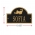 Black & Gold Cat Arch Wall Memorial Marker with DimensionsBlack & Gold Cat Arch Wall Memorial Marker