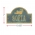 Bronze Verdigris Cat Arch Wall Memorial Marker with Dimensions