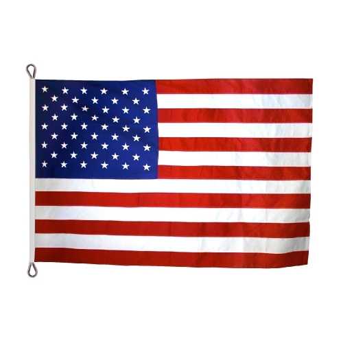 8ft. x 12ft. US Flag Nylon Rope Header