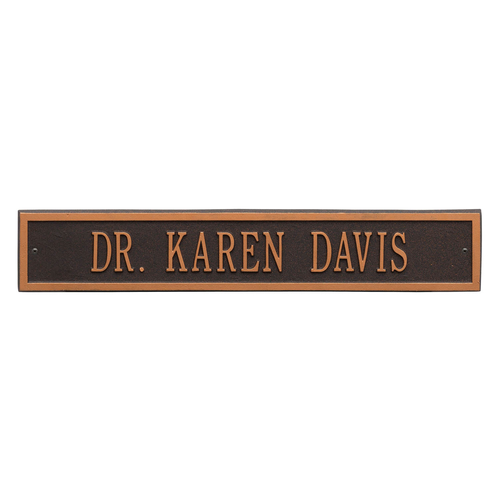 Arch Extension Name Plaque with a Oil Rubbed Bronze Finish, Estate Wall Mount with One Line of Text