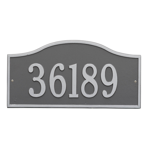 Rolling Hills Address Plaque with a Pewter & Silver Grand Wall Mount with One Line of Text