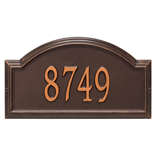 Providence Arch Address Plaque with a Antique Copper Finish, Standard Wall Mount with One Line of Text