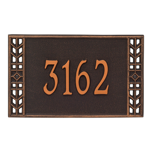 Personalized Boston Oil Rubbed Bronze Finish, Standard Wall with One Line of Text