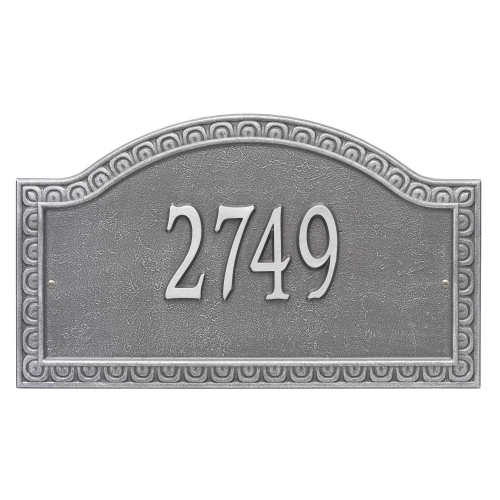 Personalized Penhurst Pewter & Silver Plaque Grande Wall with One Line of Text