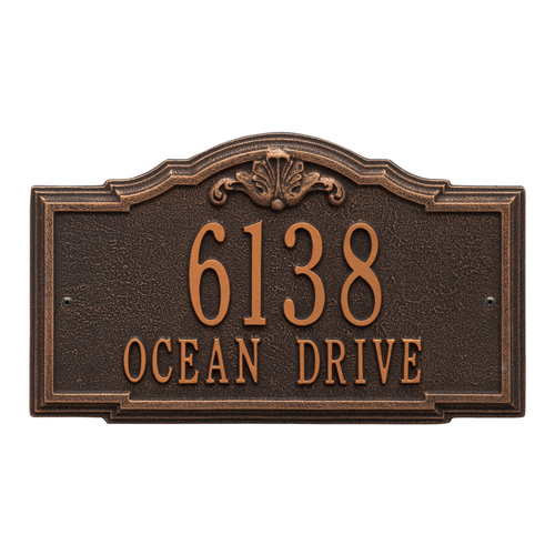 Personalized Gatewood Oil Rubbed Bronze Finish, Standard Wall with Two Lines of Text
