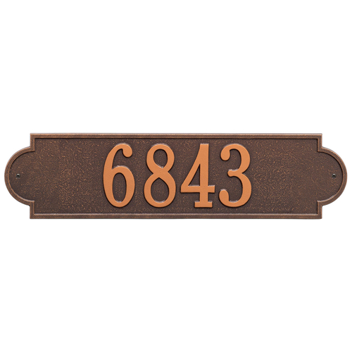 Personalized Richmond Antique Copper Finish, Estate Wall with One Line of Text