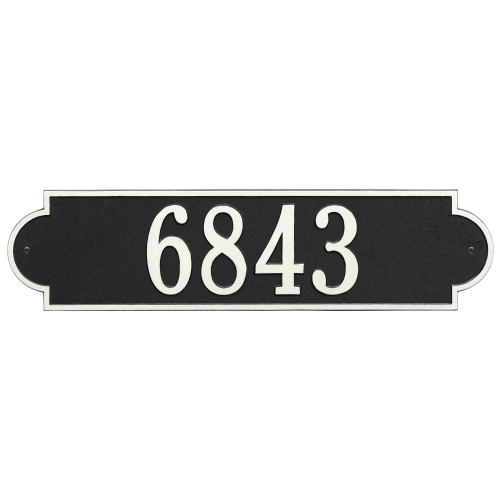Personalized Richmond Black & White Finish, Estate Wall with One Line of Text