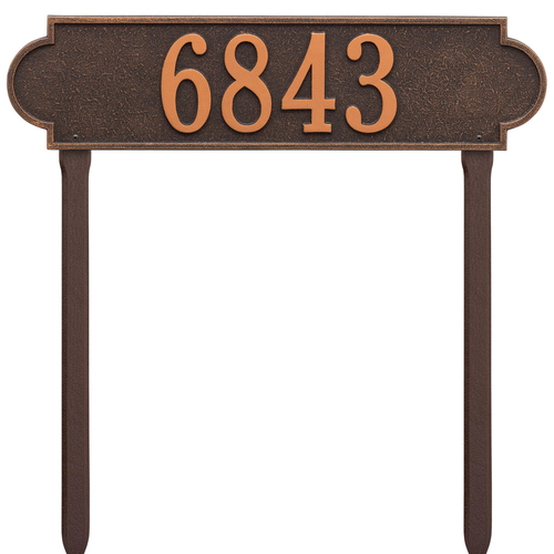 Personalized Richmond Oil Rubbed Bronze Finish, Estate Lawn with One Line of Text