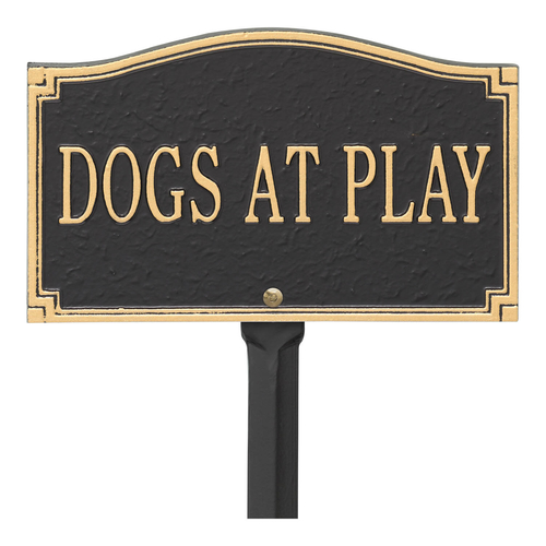 Dogs At Play Sign Wall or Lawn Mounting