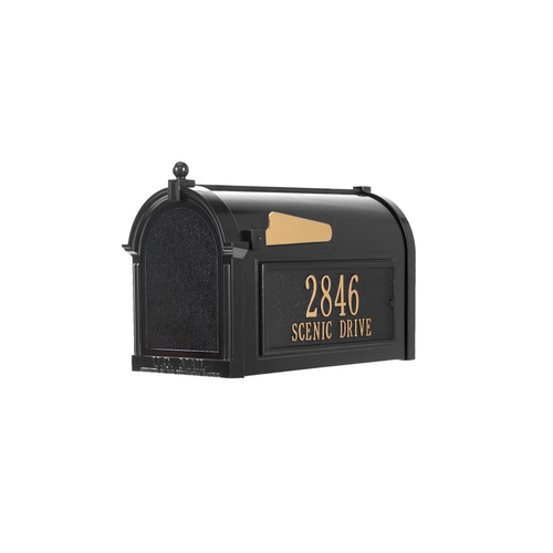Capitol Mailbox Side Plaque Package Black