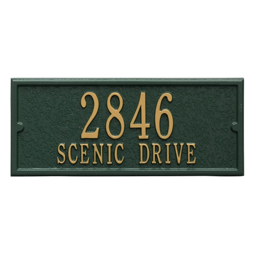 Personalized Side Plaque Green & Gold