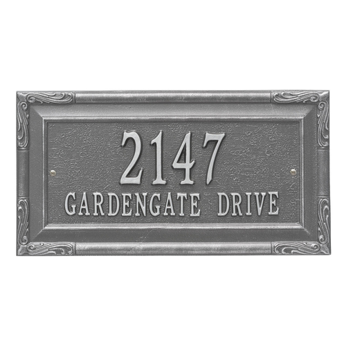 Personalized Gardengate Pewter & Silver Plaque Grande Wall with Two Lines of Text