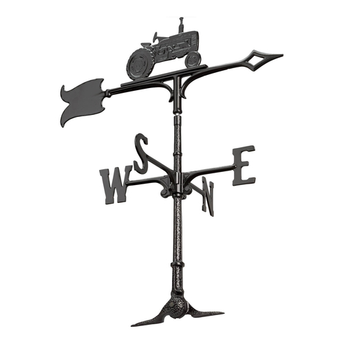 30 in. Tractor Accent Weathervane Black