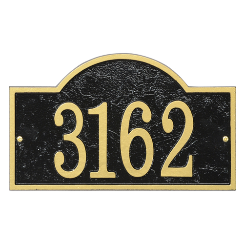 Fast & Easy Arch House Numbers Plaque Black & Gold