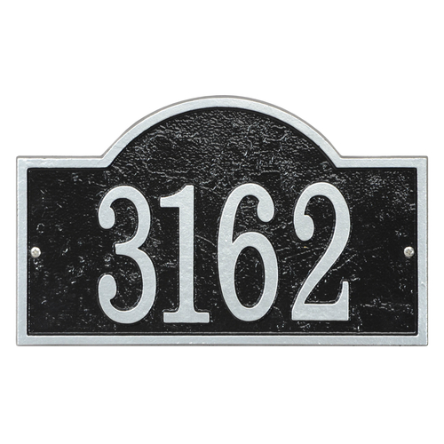 Fast & Easy Arch House Numbers Plaque Black and Silver