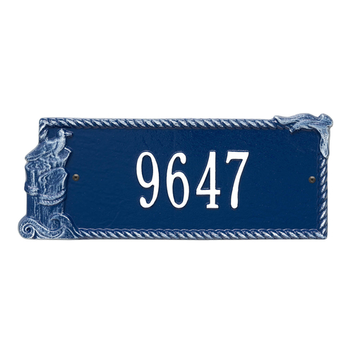 Personalized Seagull Rectangle Plaque Blue & White