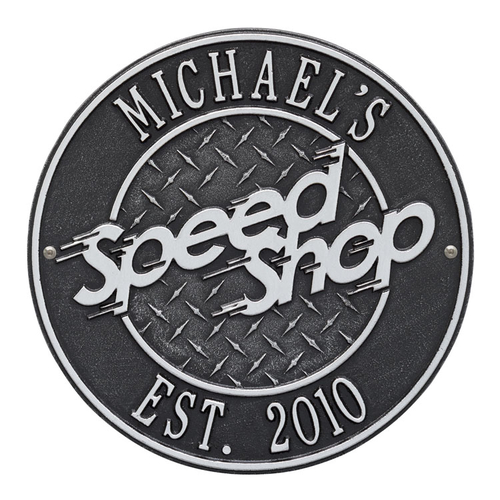 Speed Shop Finish, Standard Wall Two Line Black & Silver