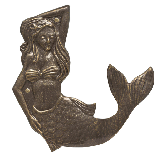 Mermaid Towel Hook (right) French Bronze