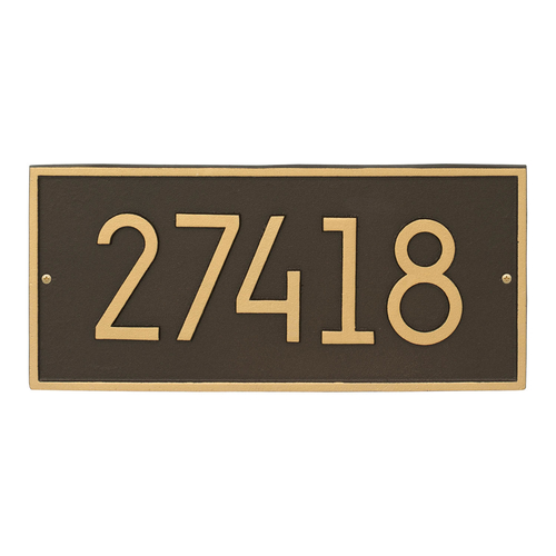 Hartford Modern Personalized Wall Plaque Aged Bronze