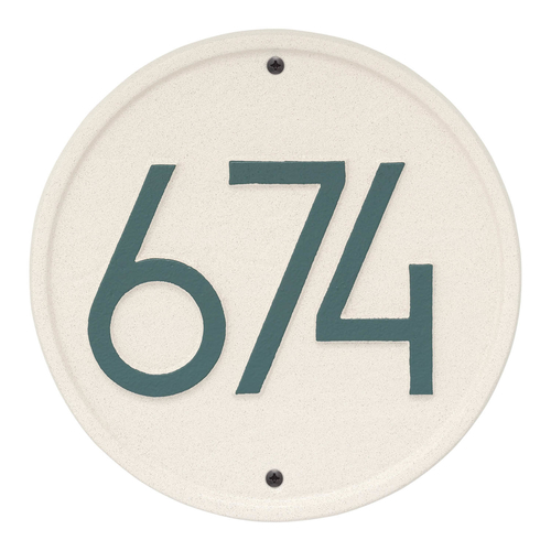 Round Modern Personalized Wall Plaque Coastal Green