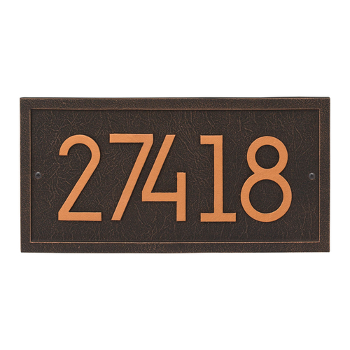 Rectangle Modern Personalized Wall Plaque Oil Rubbed Bronze