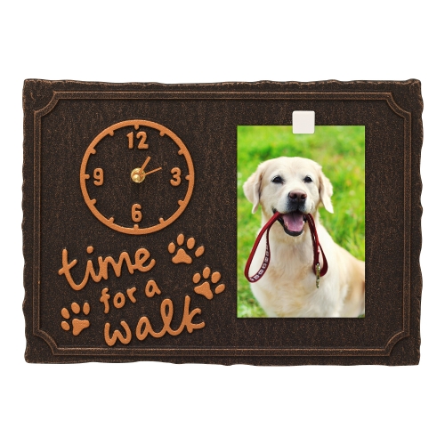 Time For A Walk Pet Photo Wall Clock  with Duke