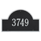 Arch Marker Address Plaque with a Black & Silver Finish, Estate Wall Mount with One Line of Text